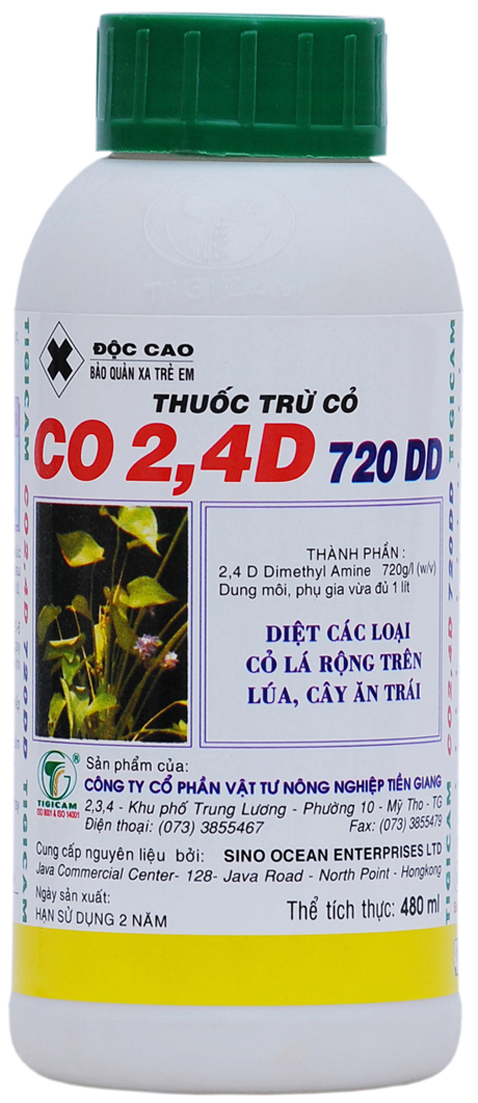 CO 24D 720DD- 480ML - Thuốc Trừ Sâu Tigicam - Công Ty Cổ Phần Vật Tư Nông Nghiệp Tiền Giang